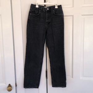 Free People Black Straight Leg Jeans